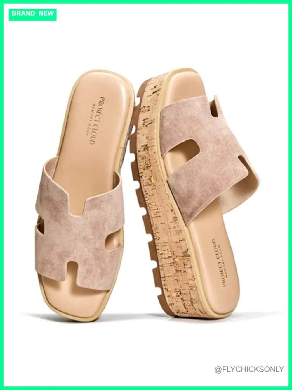 Genuine Leather Platform Wedge Sandals Memory Foam Non-Slip
